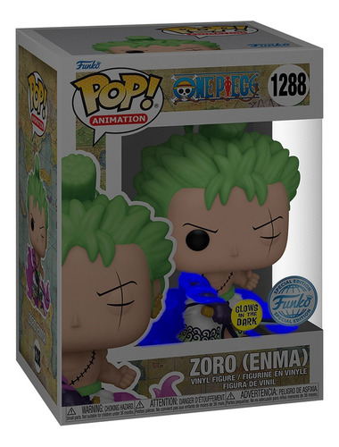Figura De Accion Zoro (enma) 1288 One Piece Funko Pop Animation Special Edition Ver.glow In The Dark
