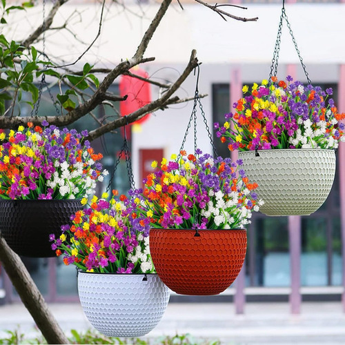 Flores Artificiales Resistentes A Rayos Uv 10 Piezas Decorac