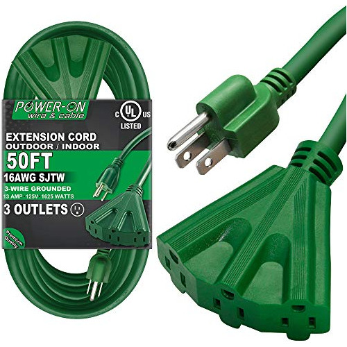 Cable De Extensión Kasonic De 50 Pies 3 Salidas, Lista...