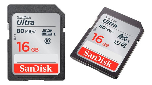 Cartão De Memória Sd 16gb 80mb/s Classe 10 Sandisk Original-lacrado-pronta Entrega-envio Imediato