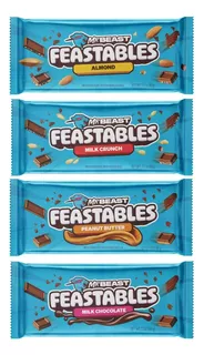 Barras De Chocolate Mr Beast 4 Sabores Pack 4 De 60g