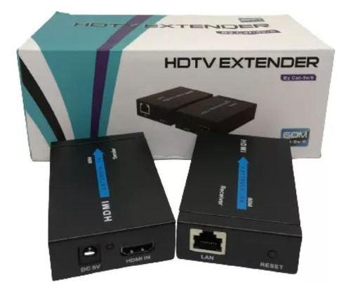 Extensor Hdmi Rj45 60 Metros Utp Rj45 Full Hd 1080p Cat 5e/6