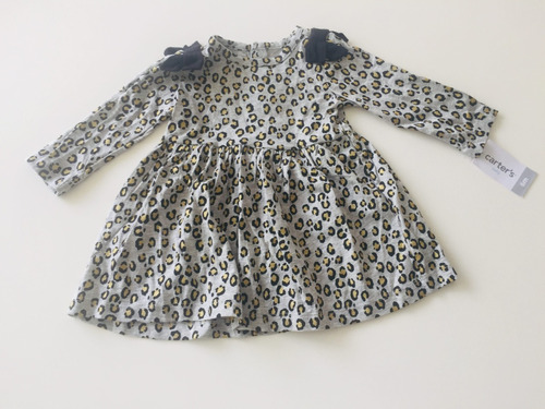 Vestido Carter´s Manga Larga Para Bebé Diseño Animal Print 