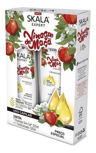 Kit Skala Shampoo E Condicionador Bomba Keratina 325ml