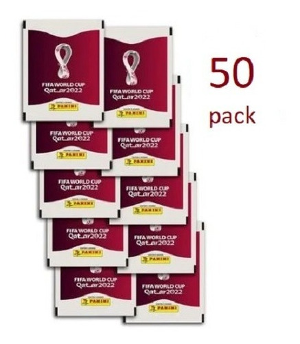50 Pack Sobres Panini Original Mundia Qatar 2022 250 Laminas