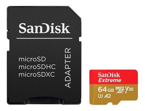 Tarjeta de memoria Sandisk Extreme UHS-i microsdxc de 64 GB