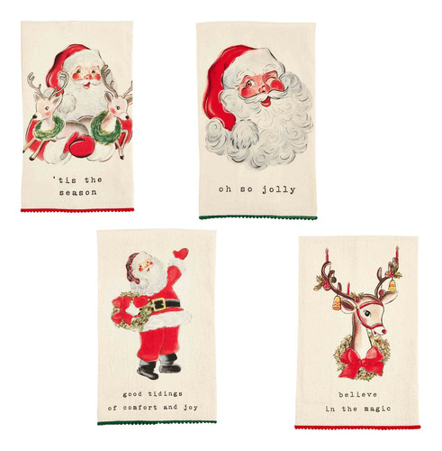 Toalla De Mano Navidad Campana De Reno 42 X 66 Cm