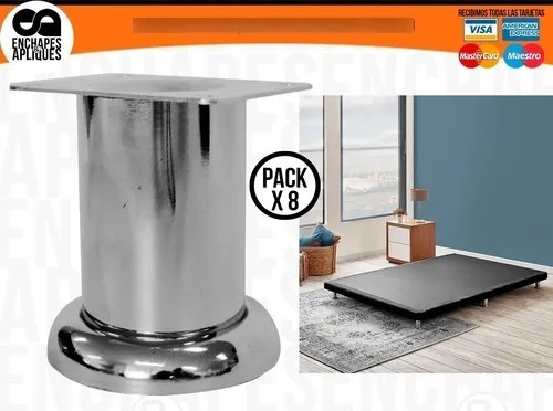 Imagen 1 de 4 de Pata Para Mueble Cromada 10cm Jug X 8uni (iva Incluido)