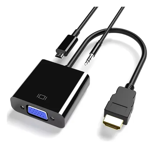 Adaptador Hdmi A Vga | Conecta De Notebook O Pc A Monitores