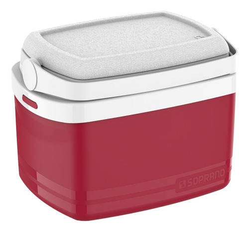 Caixa Térmica 5l Cooler Com Alça Tropical Vermelha Soprano