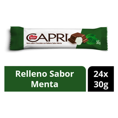 Chocolate Capri Sabor Menta De 24 Unidades