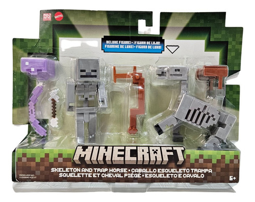 Figura Minecraft Esqueleto Y Caballo Esqueleto Mattel (Usado)