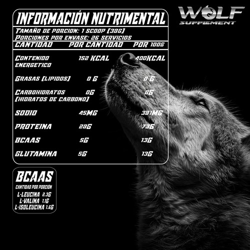 Proteína Whey Hs Hidrolizada Isolate Wolf 1kg 26 Servicios Fresa