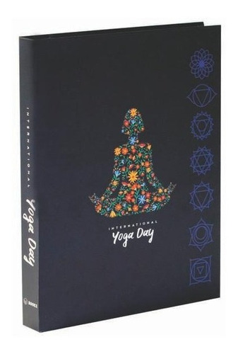 Livro Caixa Decorativo Book Box Yoga Day 30x24x4 Madeira Cor Preto