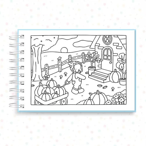 Livro De Colorir Bobbie Goods 50 Páginas Capa Dura Bob Gods Azul-celeste