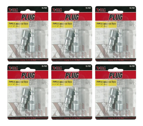 Paq. 6 Tapón De Aire Macho Tipo D Industrial Xtra Seal