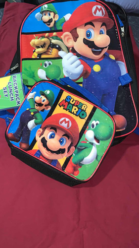 Morral Y Lonchera Mario Bros