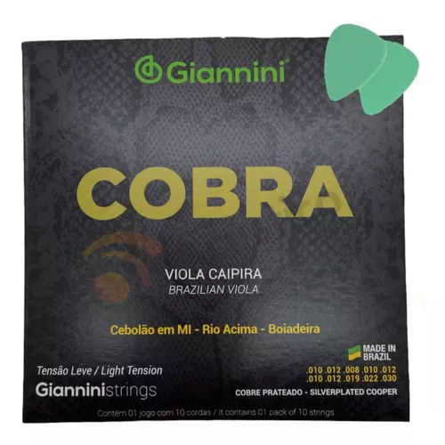 Encordoamento Giannini Viola Caipira Cebolao E Mi Cobre Full