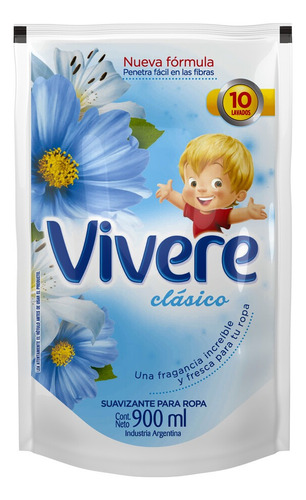 Suavizante Vivere Clásico repuesto 900 ml