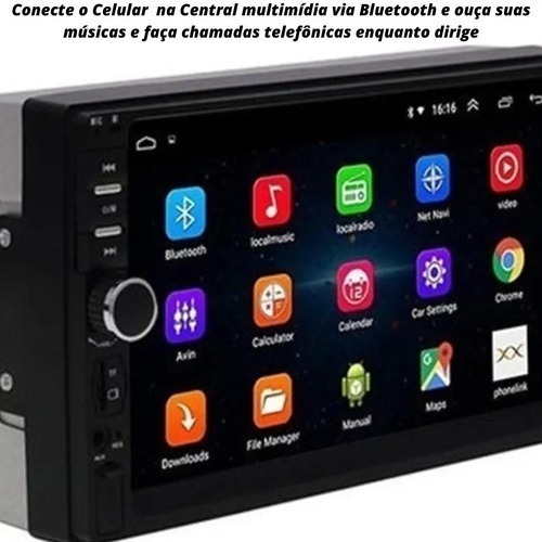 Central Multimídia Mp5 2 Din Espelha Ios Android Universal