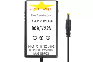 Fonte 9,5v 2.2a Para Dock Station Sony Srs-xb40