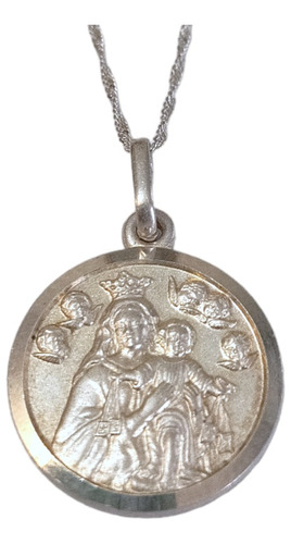 Colgante Mujer Plata 925 Escapuralio Virgen De Carmen