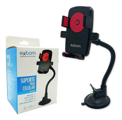 Suporte De Celular Gps Para Carro Com Ventosa Exbom Sp-t24