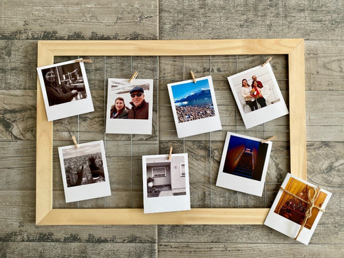 Cuadro Con Broches Para Fotos Polaroid Instax