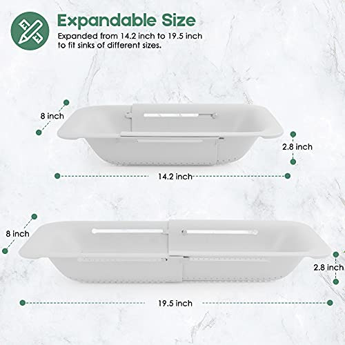 Colador Plegable Y Extensible Para La Cocina Color Blanco