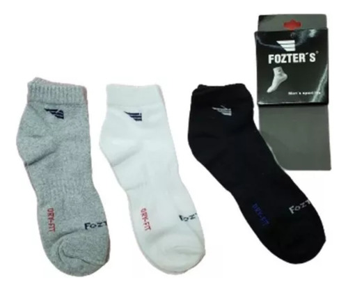 Tin Fozter De Caballero 6 Pack De 3 Pares Blanco/negro/gris Lisa Unitalla