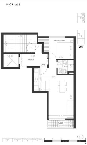 Imagen 5 de 5 de Departamento De 1 Dormitorio En Venta En Rosario