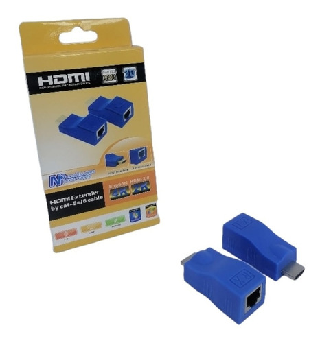 Extensor Hdtv A Ethernet Rj45 Cat5-e/6, 1080p, Hasta 30 Mts