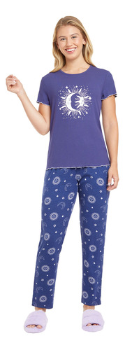 Pijama Mujer Print Azul Fashion's Park 397