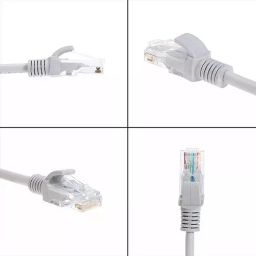 Cable Red Ethernet 30 Metros Rj45 Utp Categoria 6 Blanco