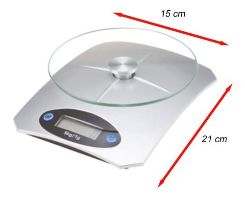 Imagen 2 de 10 de Pesa De Alimentos Pesa Para Cocina Pesa Cocina Digital 5 Kg