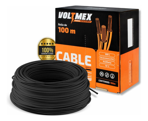  Cable Eléctrico Thw Calibre 8 Cca 100m 600 V Color De La Cubierta Negro