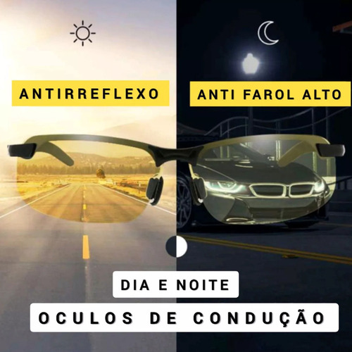 Óculos Visão Noturna 3 E Dirigir Dia Noite Proteção Uv