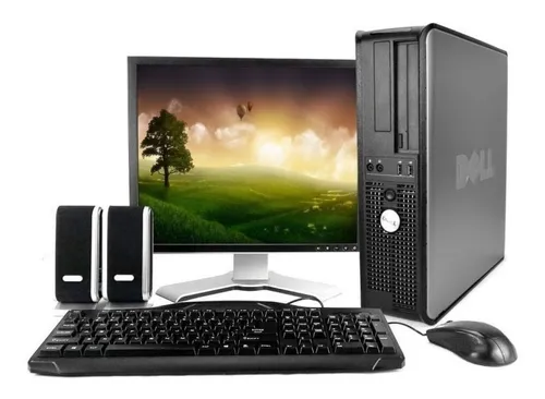 Pc Completa Core 2 Duo Dell /h Wiffi Monitor Lcd De 17 Offic (Reacondicionado)