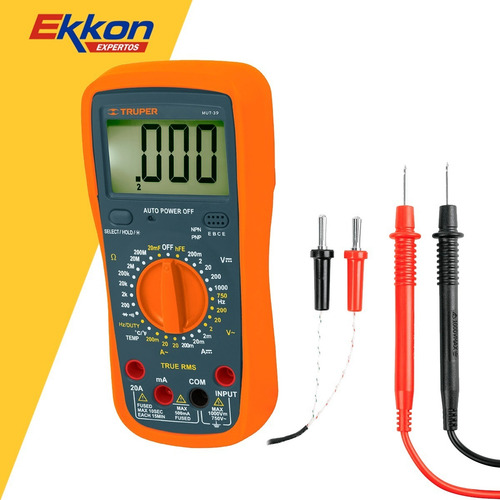 Imagen 5 de 10 de Tester Digital Truper Profesional 9 Volts Diodo Continuidad