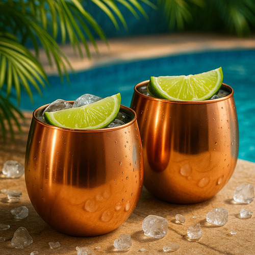 X2 Vasos Mugs Cobre Moscow Mule Coctel 500ml Tragos Mojitos