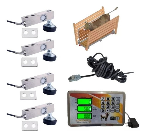Kit Eletronico P/ Balança Digital Gado Brete Tronco Gaiola Preto