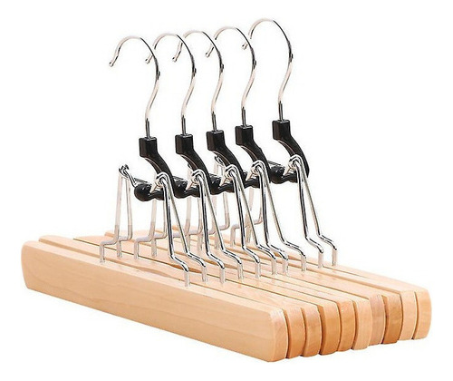 Mz Set D De 5 Perchas De Madera For Pantalones Y Faldas, 25