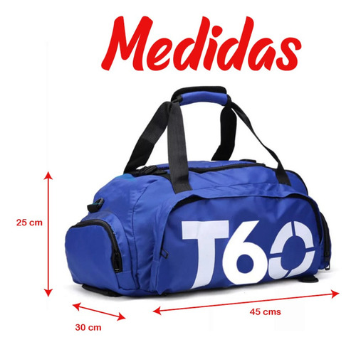 . S Maleta Deportiva Multi Posiciones Mochila Viaje Gym T60