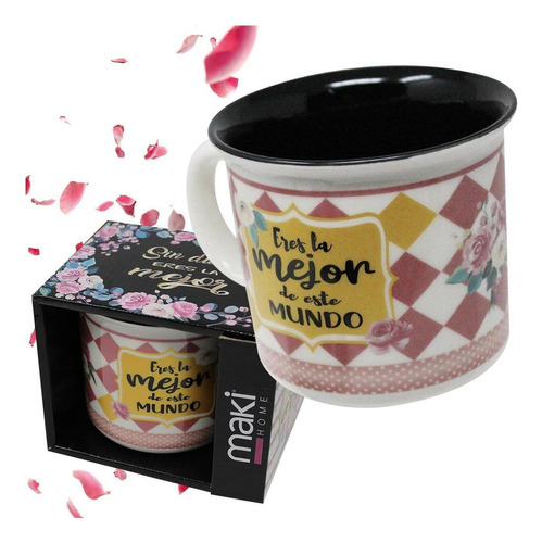Taza Tarro Para Cafe Grande Frases Mama 10 De Mayo Porcelana Color Mejor