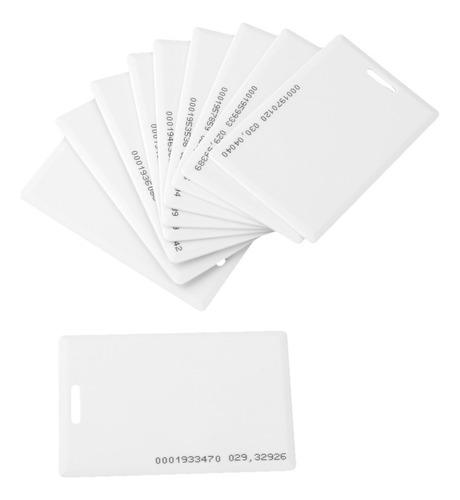 10 Unids 1.2 Mm Rfid Id Tarjeta Blanca 125khz Em4100 Control