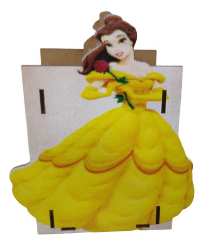 Caja Bolo Princesas Disney 10 Pzs Madera Mdf