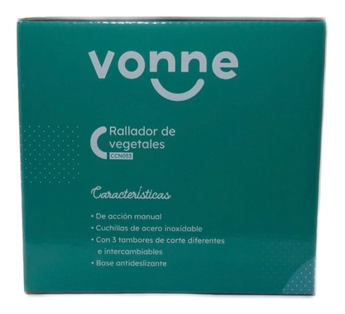 Imagen 6 de 10 de Rallador De Vegetales Manual Vonne