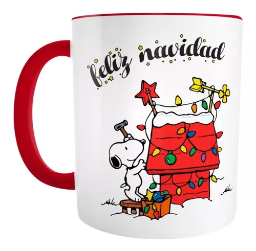 Taza Snoopy De Navidad Personalizada