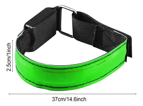 Brazalete Led Recargable Para Correr, Pulsera Usb, Seguridad