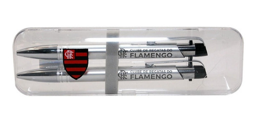 Imagem 2 de 3 de Conj Caneta E Lapiseira Com Estojo - Flamengo - Cebola 4112